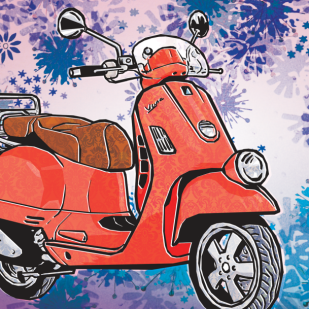 red vespa